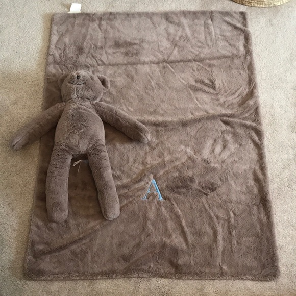 pottery barn embroidered blanket